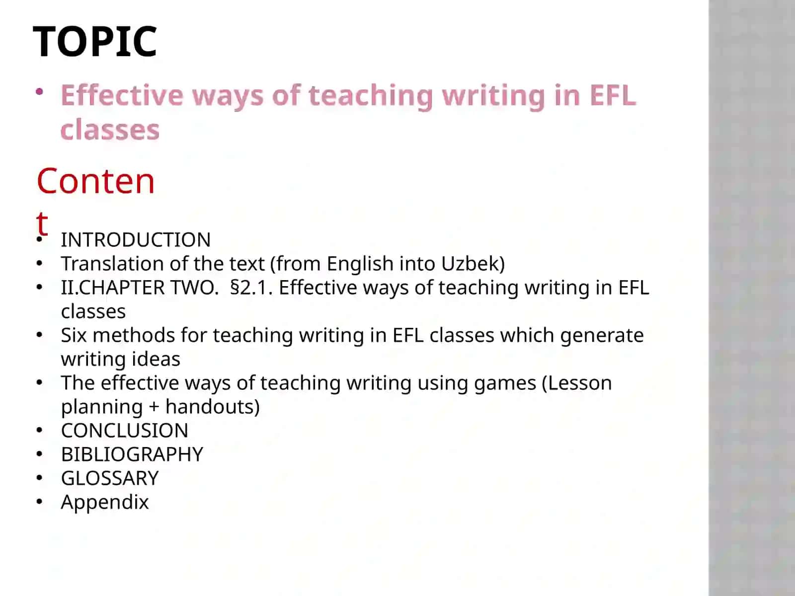 Effective ways of teaching writing in EFL classes 2