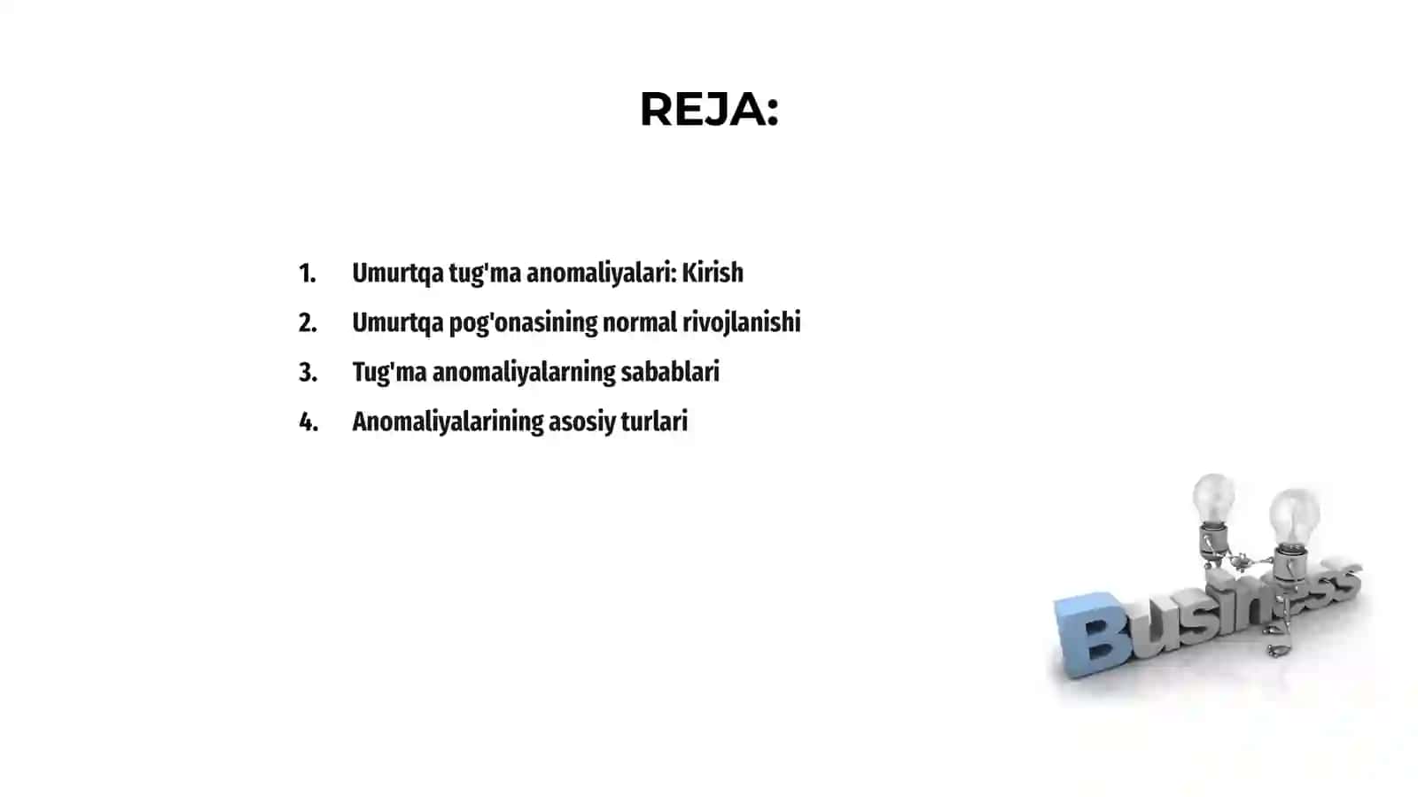 Umurtqa tug'ma anomaliyalari 2