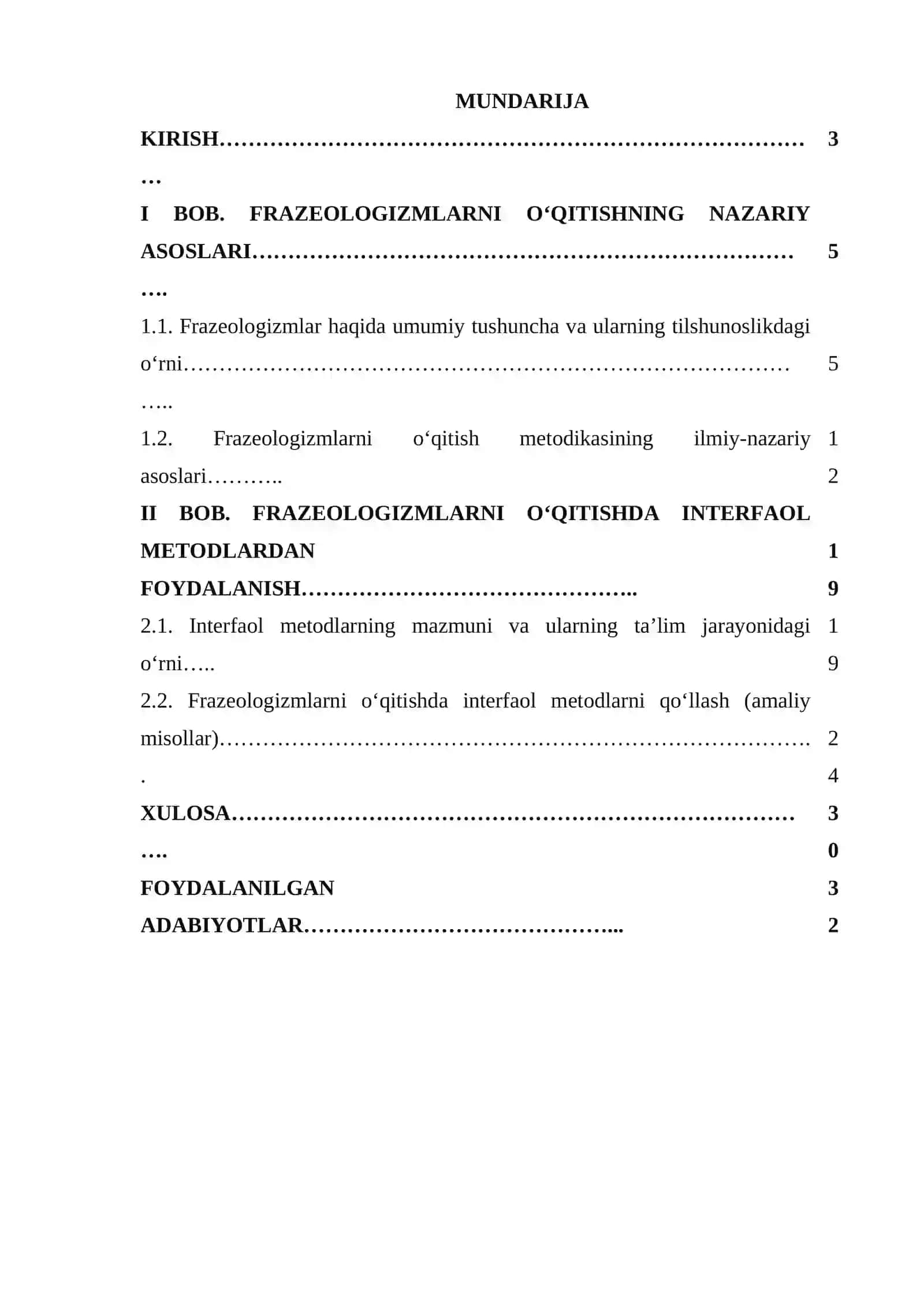 "Frazeologizmlarni o‘qitishda interfaol metodlardan foydalanish" 2