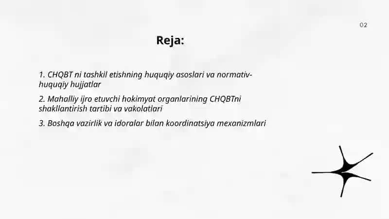 CHQBT ni tashkil etish va amalga oshirish bo'yicha mahalliy ijro etuvchi hokimyat organlari 2