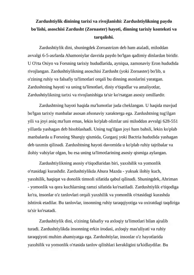Zardushtiylik dini 2