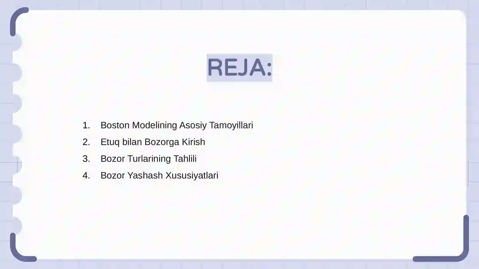 Boston Modelining Asosiy Tamoyillari 2