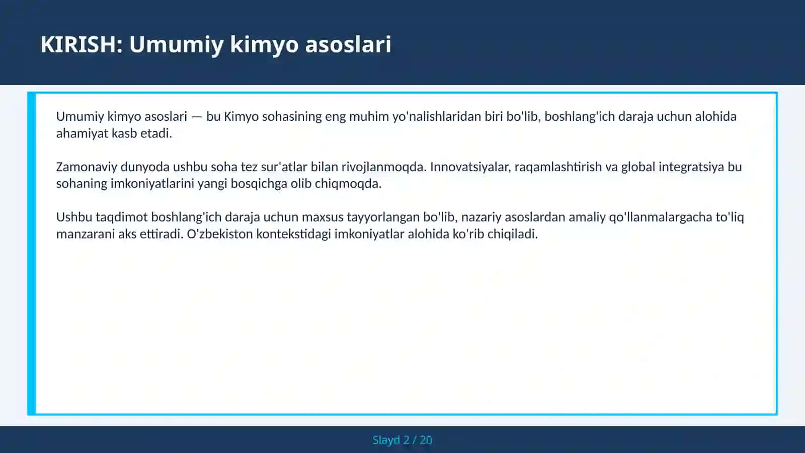Umumiy kimyo asoslari 2