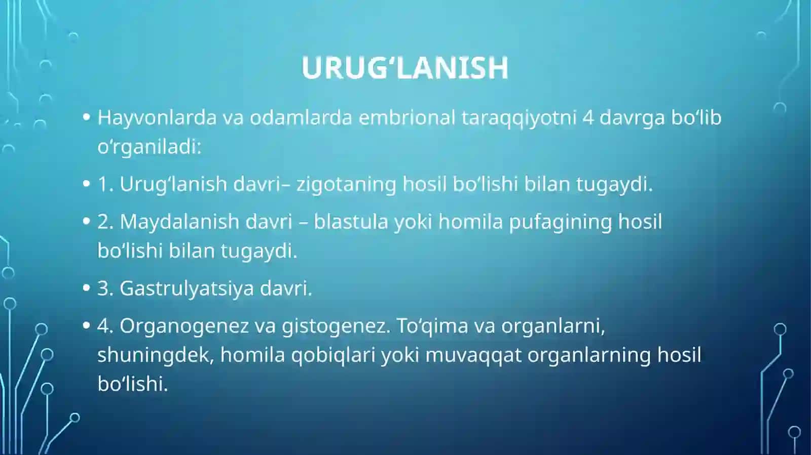 URUG‘LANISH VA MAYDALANISH 2
