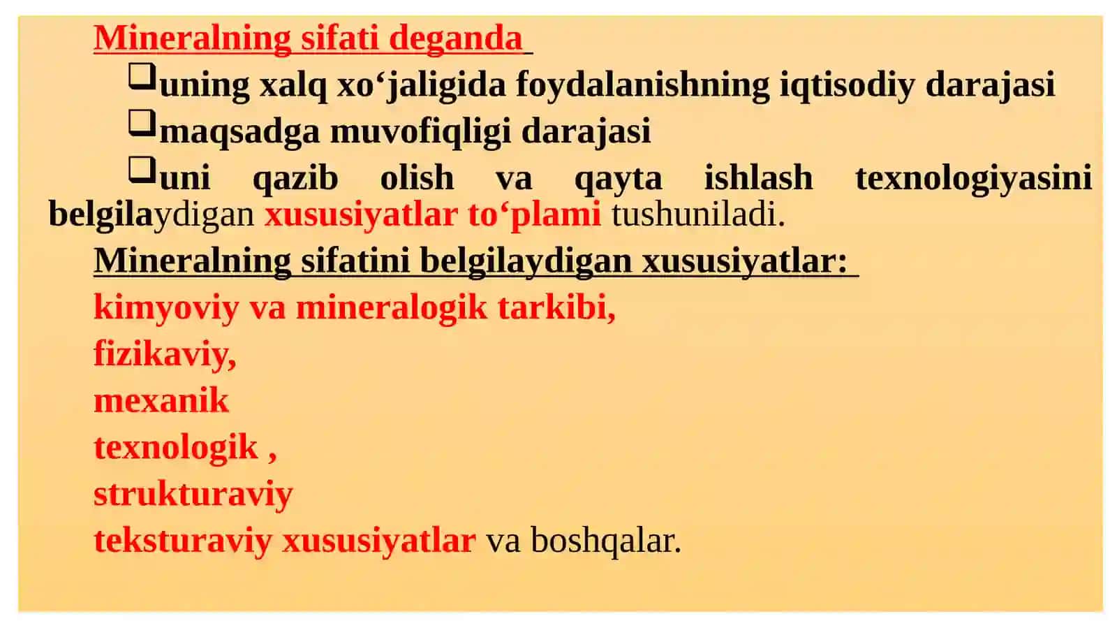 Mineralning sifati 2