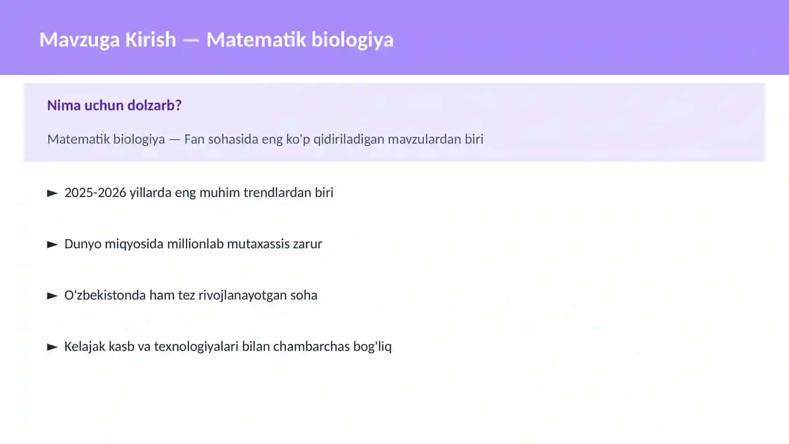 Matematik biologiya 2