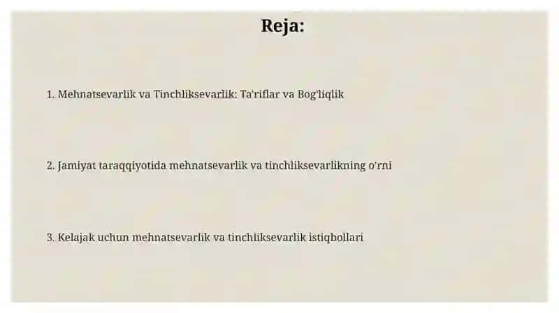 Mehnatsevarlik va Tinchliksevarlik 2