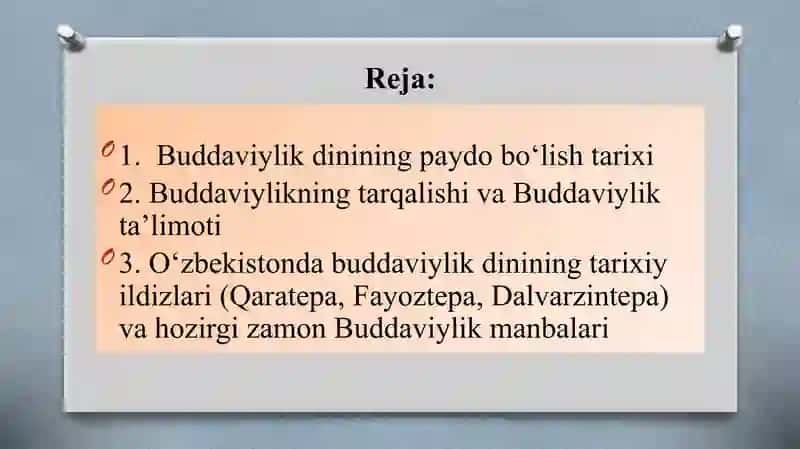 BUDDIZM DINI TARIXI VA ASOSIY G’OYALARI 2