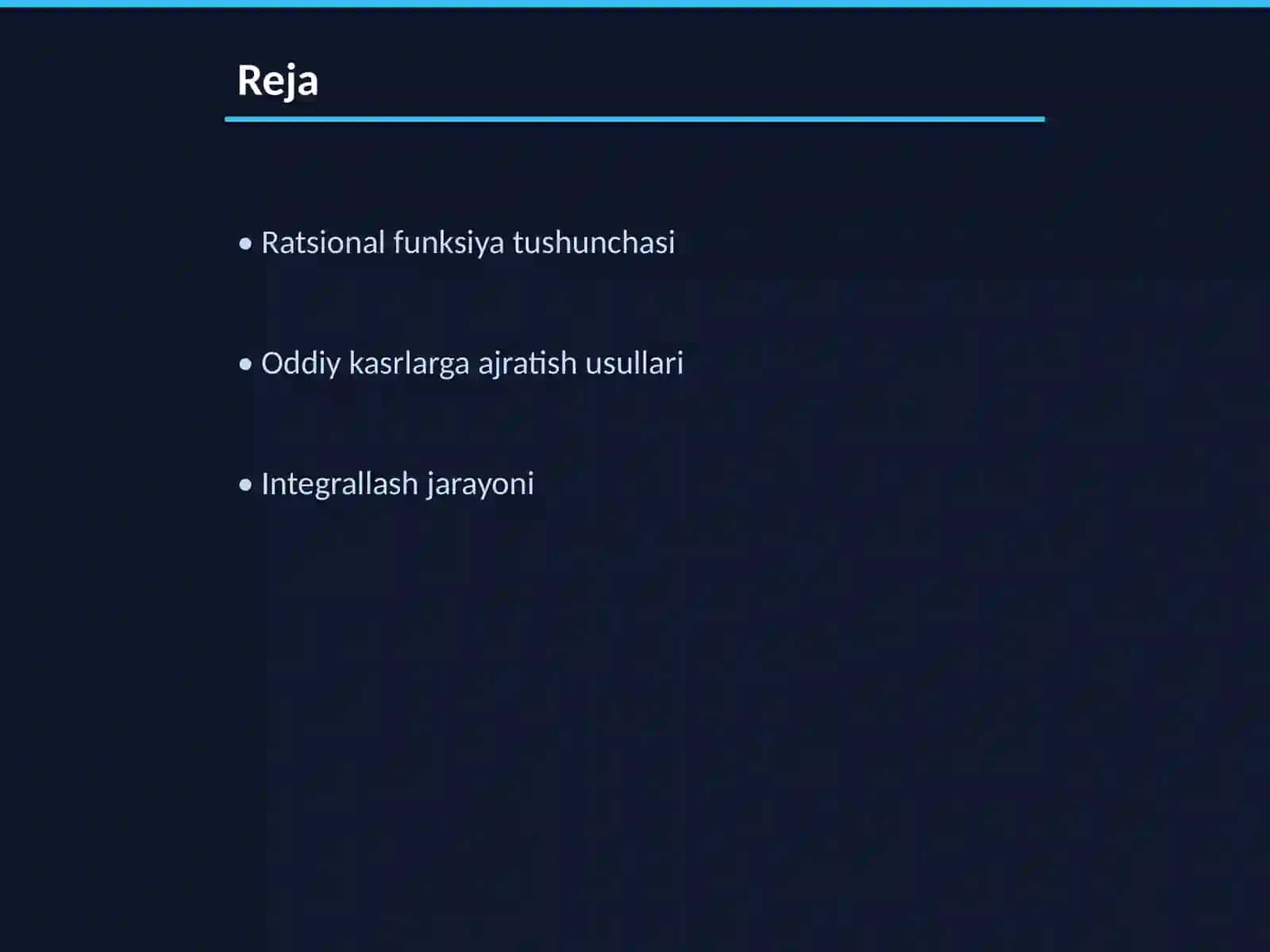 Ratsional funksiyalarni integrallash 2