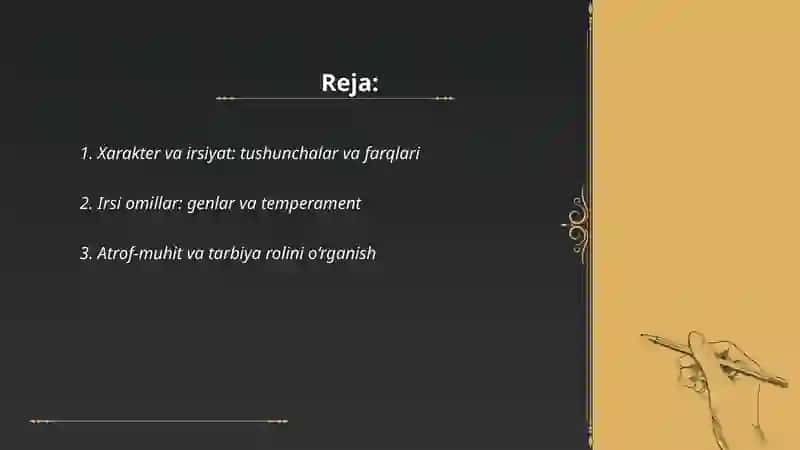 Xarakter va irsiyat 2