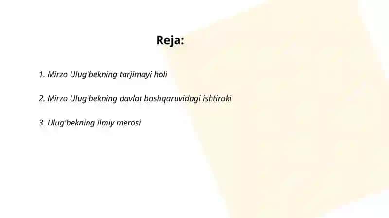 Mirzo Ulug'bekning tarjimayi holi 2