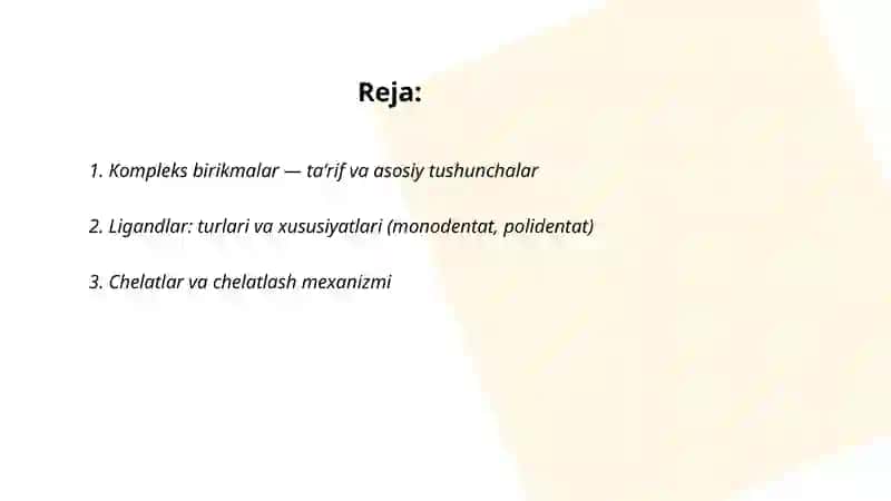 Kompleks birikmalar 2