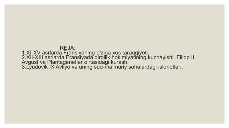 Fransiyaning XI-XV asrlarda taraqqiyoti 2