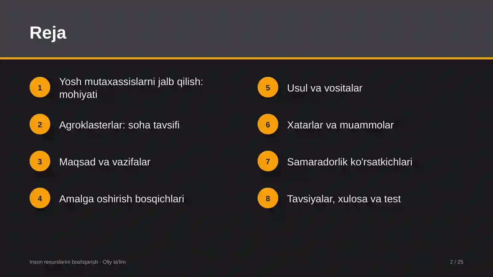 Agroklasterlarda yosh mutaxassislarni jalb qilish 2