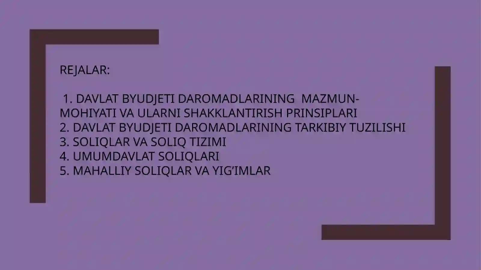 davlat byudjeti daromadlari 2