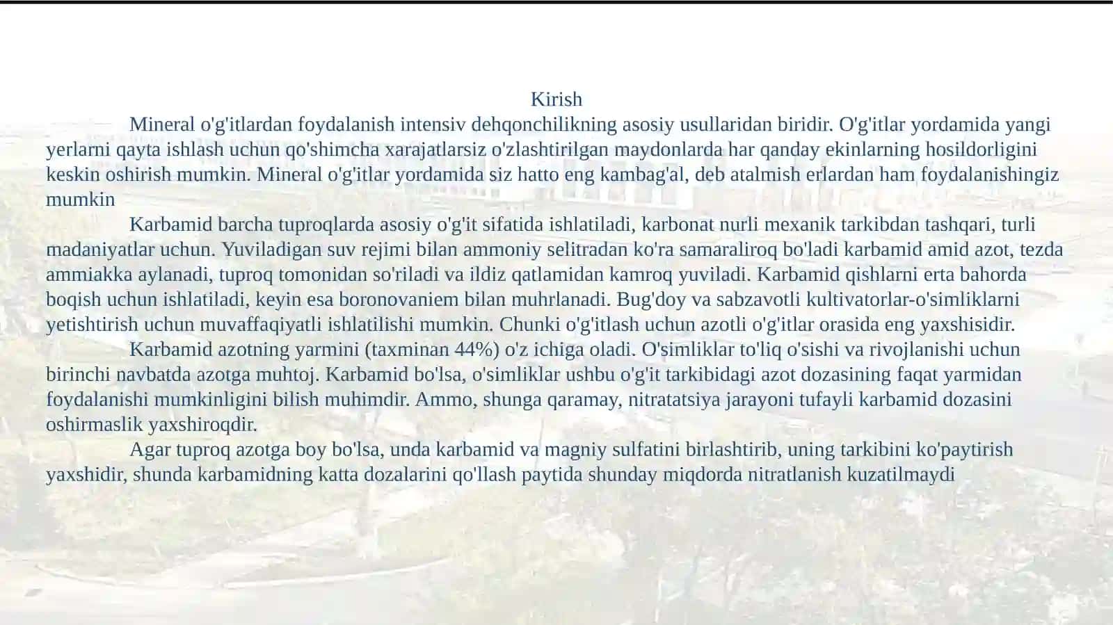 Kuniga 2000t karbamid ishlab chiqarish daryosi 2