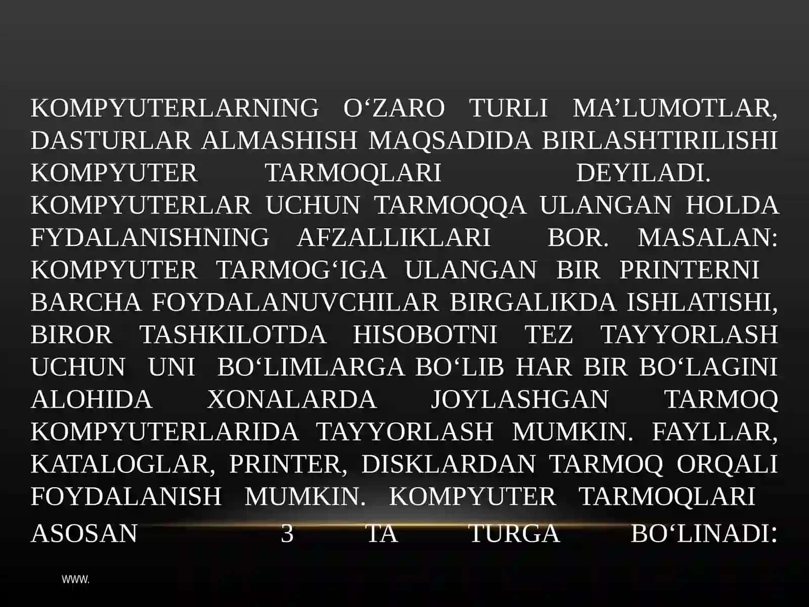 Kompyuter tarmoqlari 2