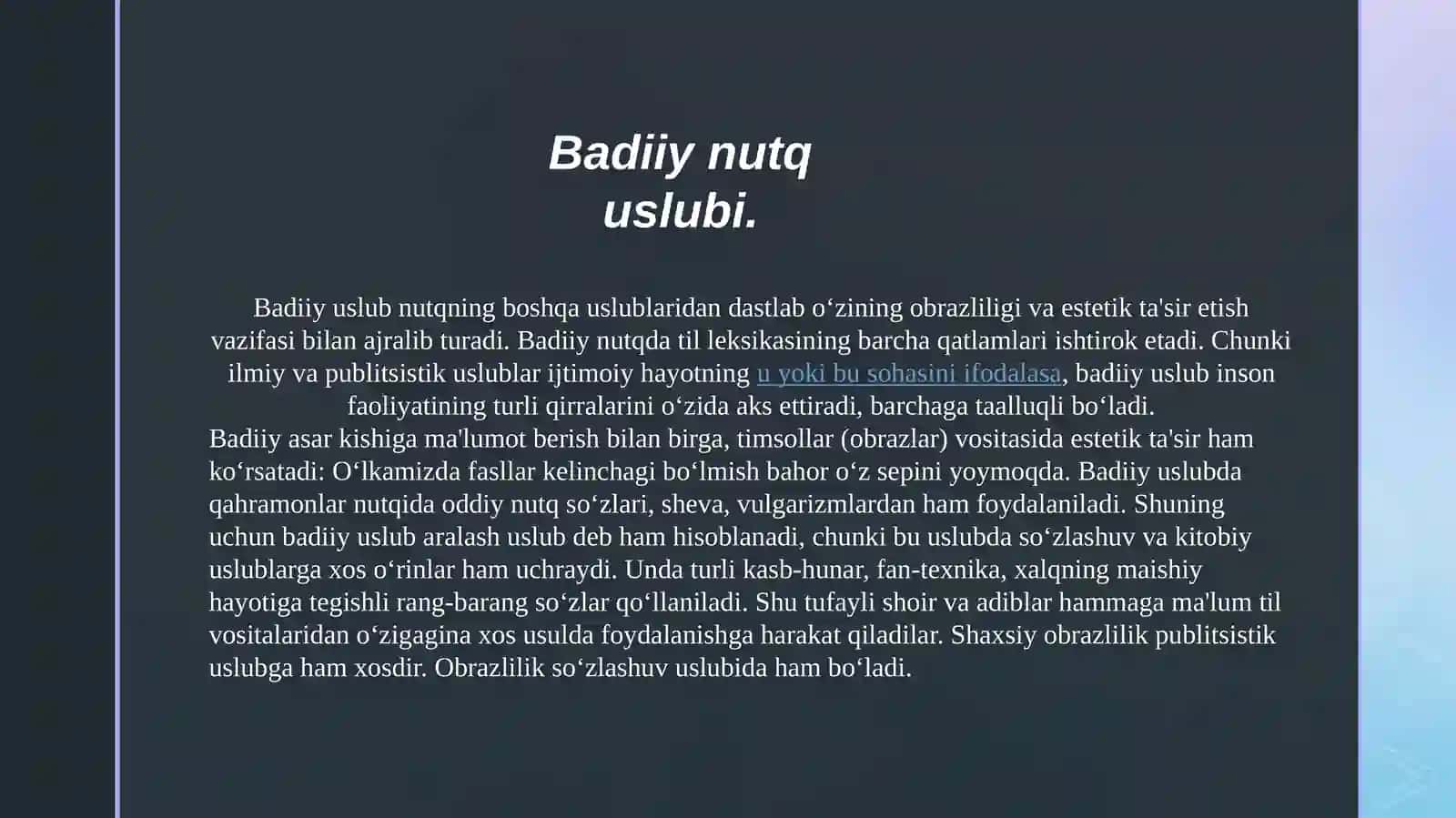 Badiiynutquslubi 2