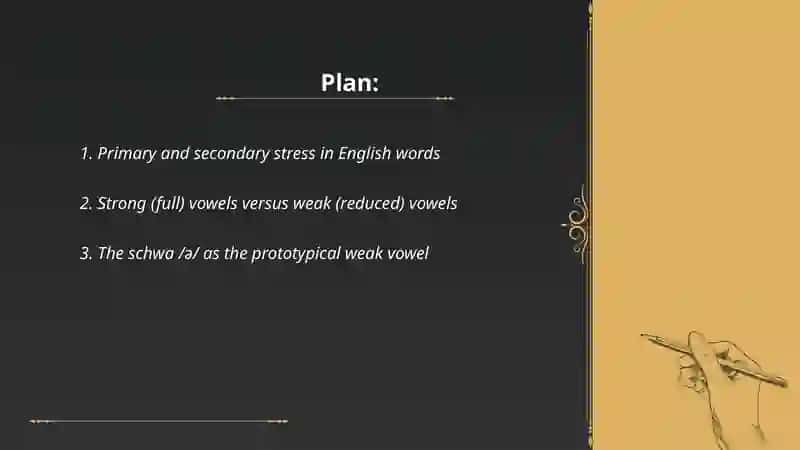 Stress. Strong and weak vowels 2
