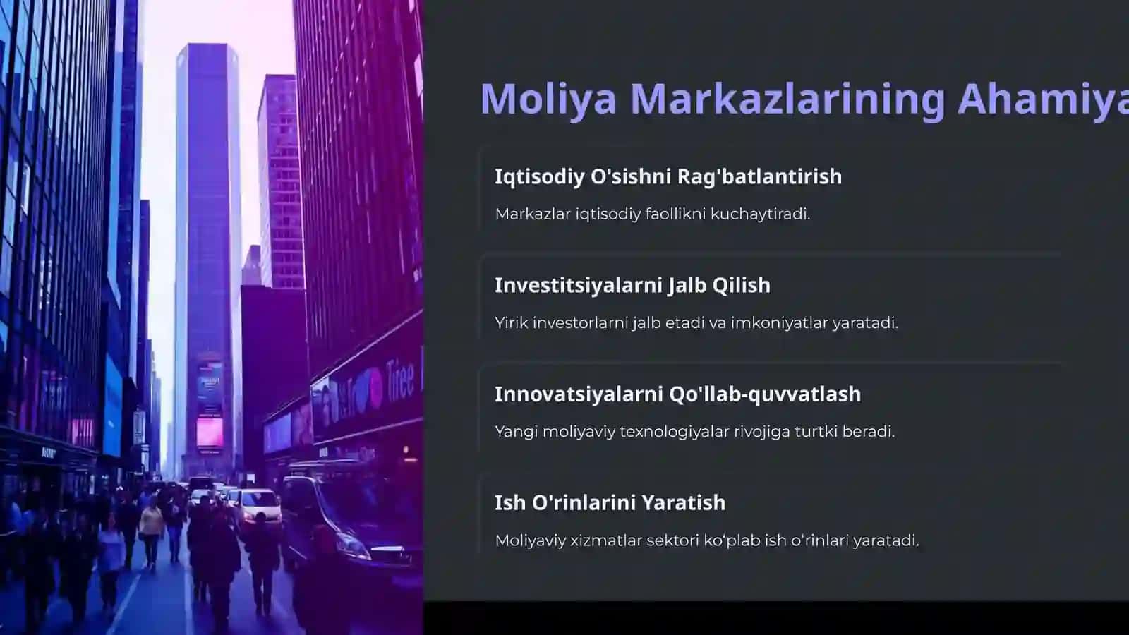 Jahon Moliya Markazlari: Umumiy Ko'rinish 2