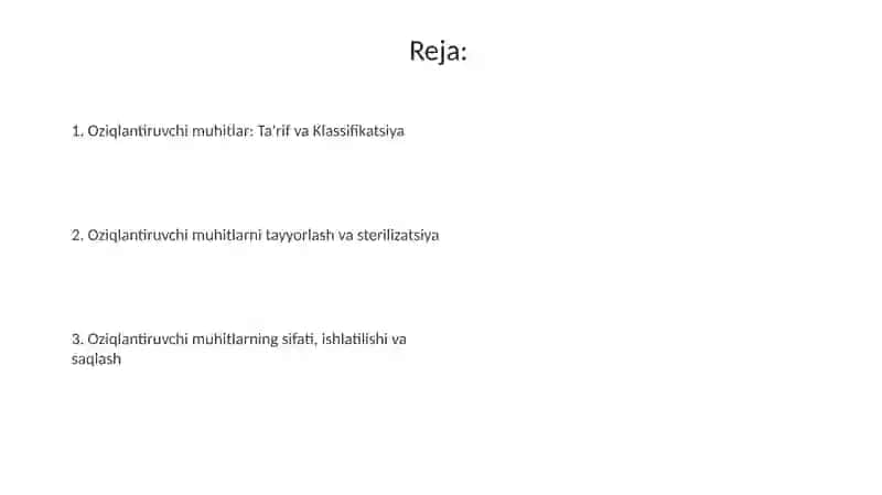 Oziqlantiruvchi muhitlar 2
