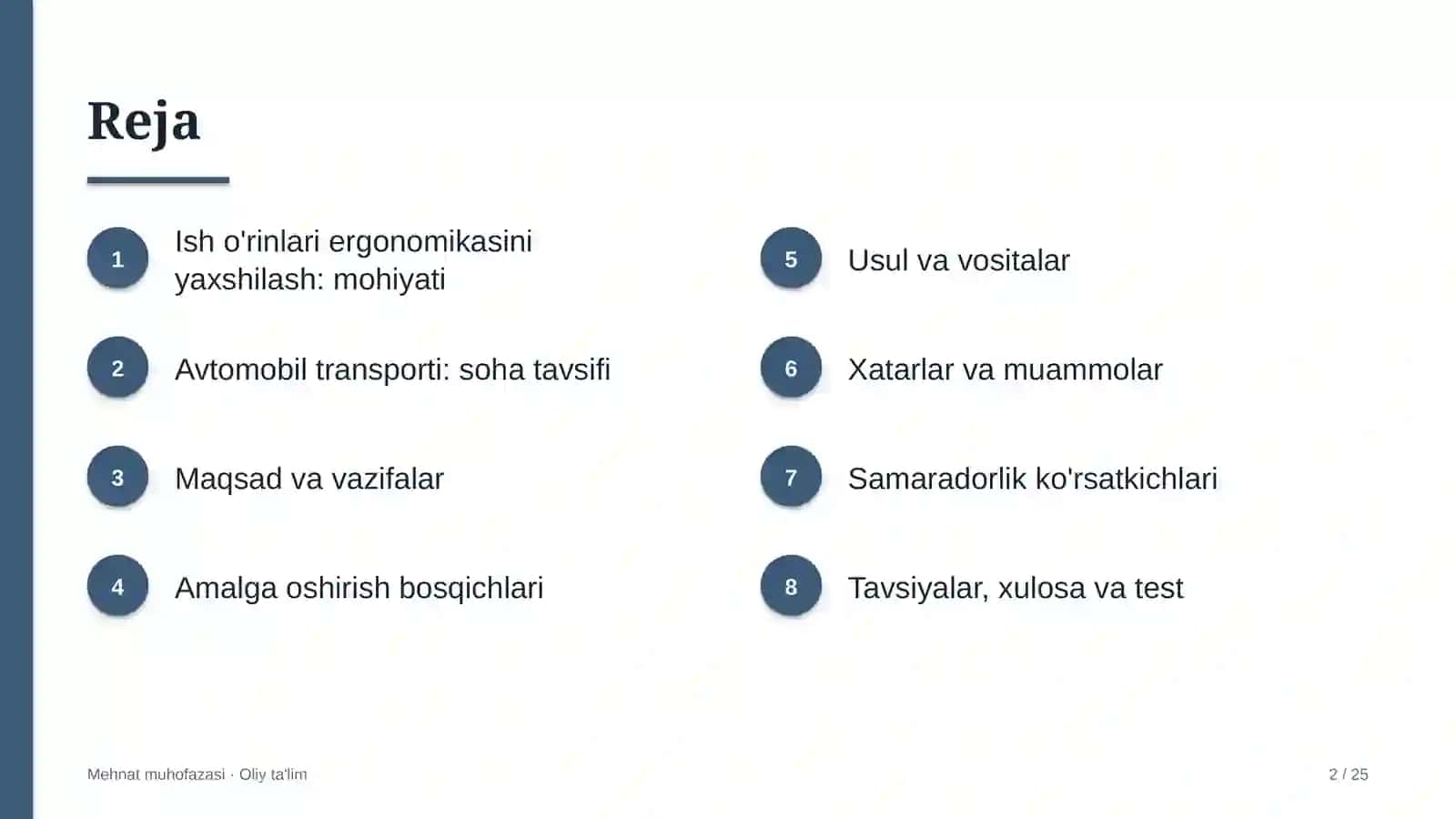 avtomobil transportida ish o'rinlari ergonomikasini yaxshilash 9301 2