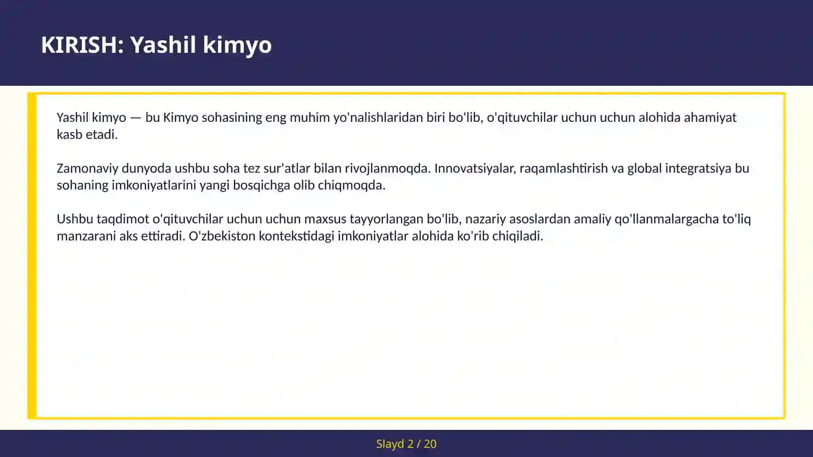 YASHIL KIMYO 2