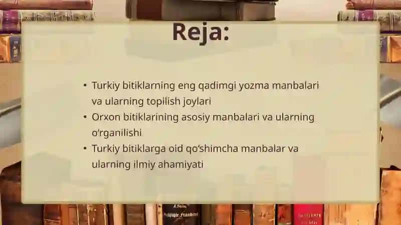 Turkiy bitiklarga oid manbalar 2