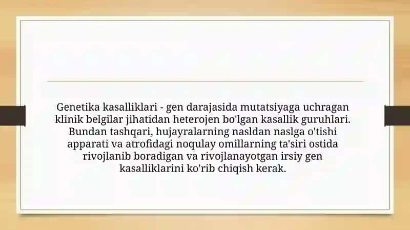 Genetika kasalliklari 2