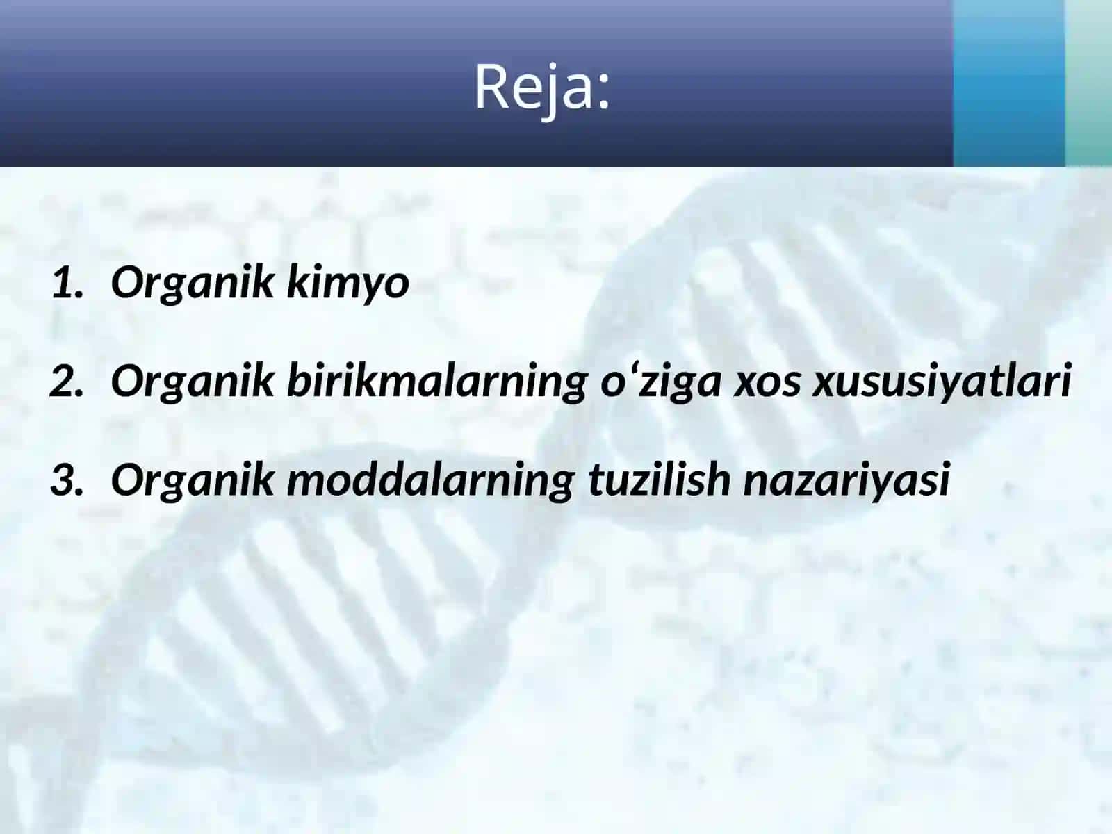 Organikkimyo Tarixi 2