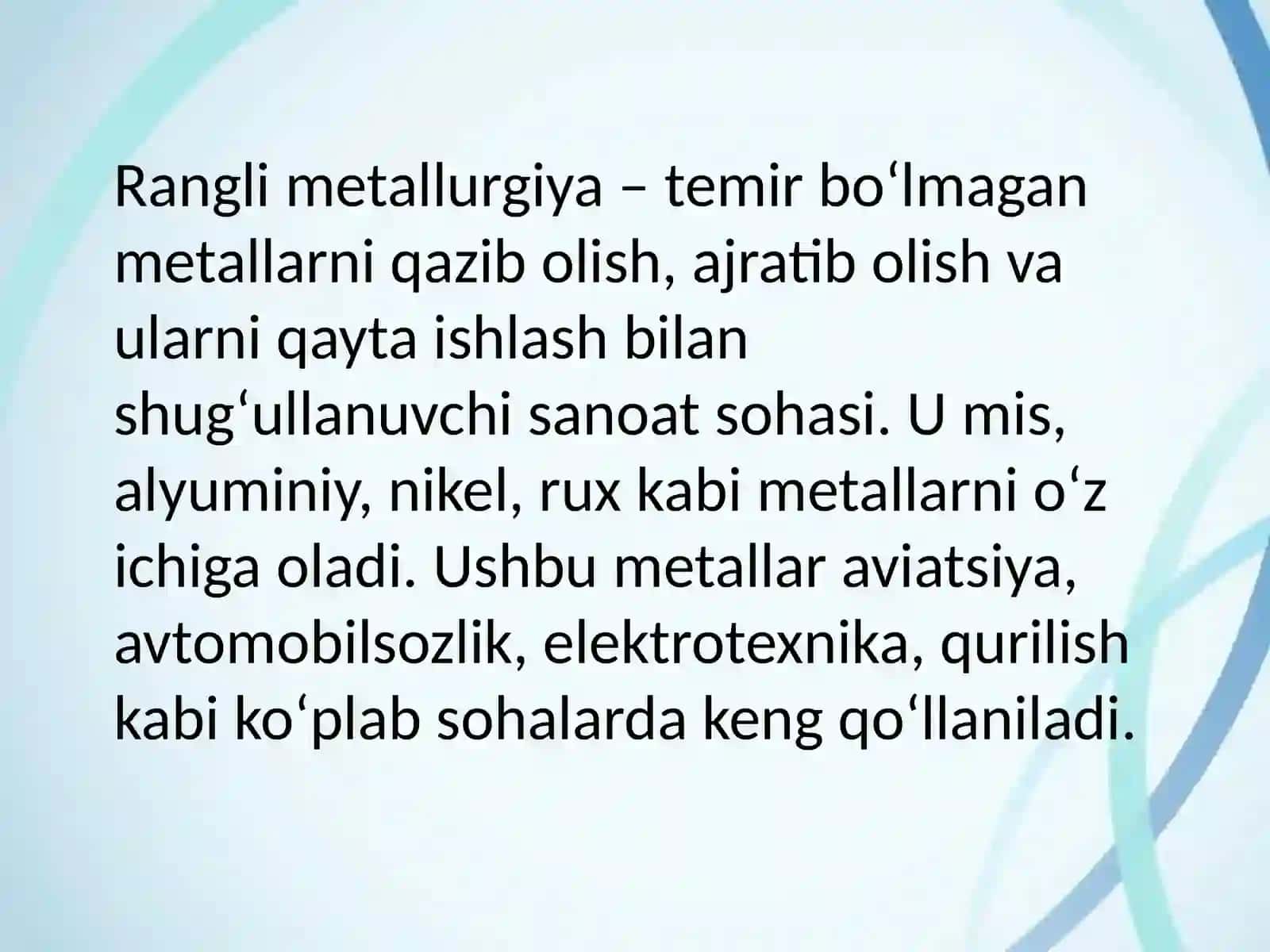 Rangli metallurgiya 2