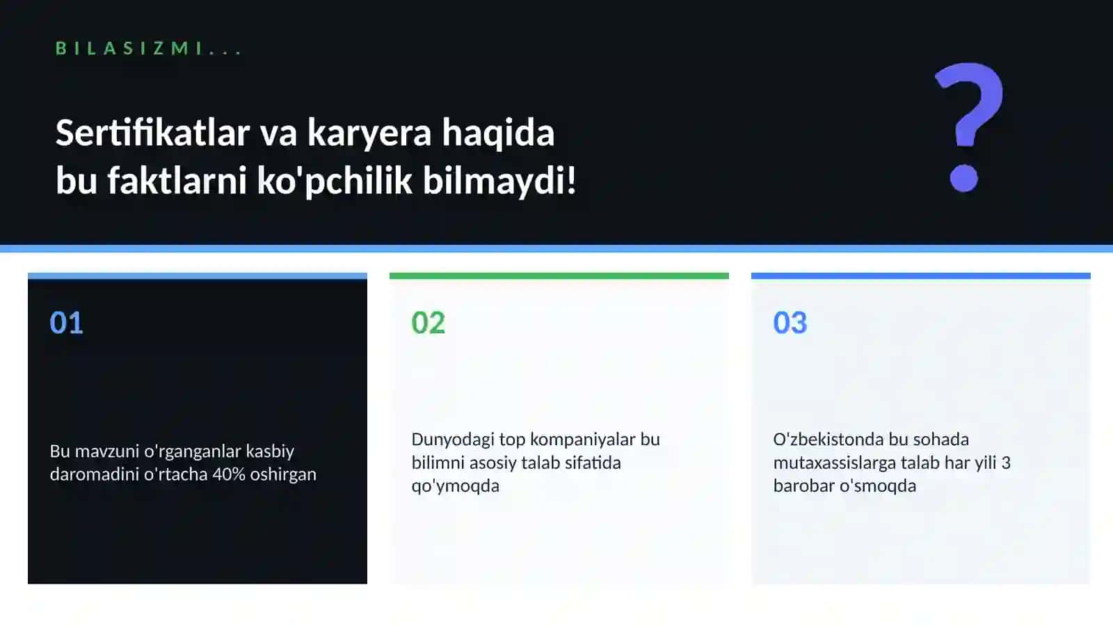 Sertifikatlar va Karyera 2