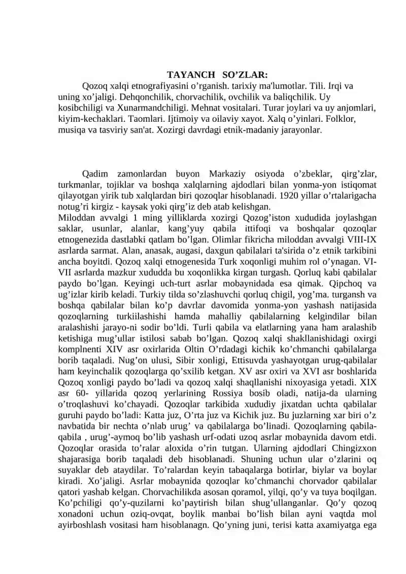 Qozoq xalqi etnologiyasi 2
