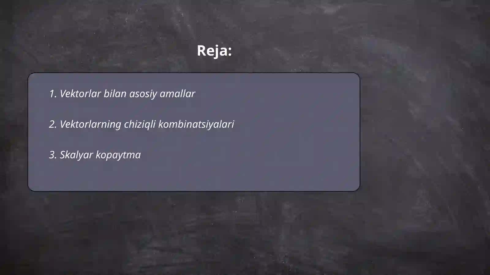 Vektorning aralash kopaytmasi 2