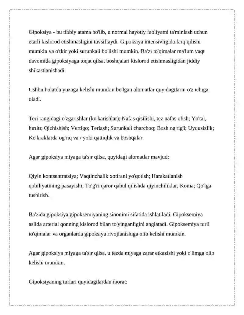 Gipoksiya turlari 2