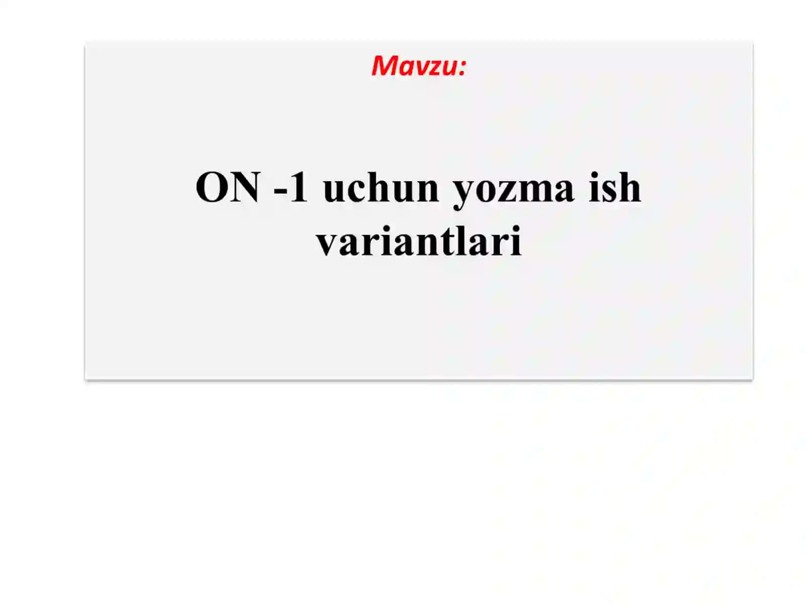 Fan: Matematik usullar va modellar 2