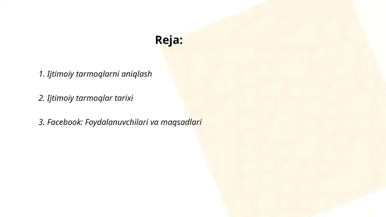 Ijtimoiy tarmoqlarni aniqlash 2
