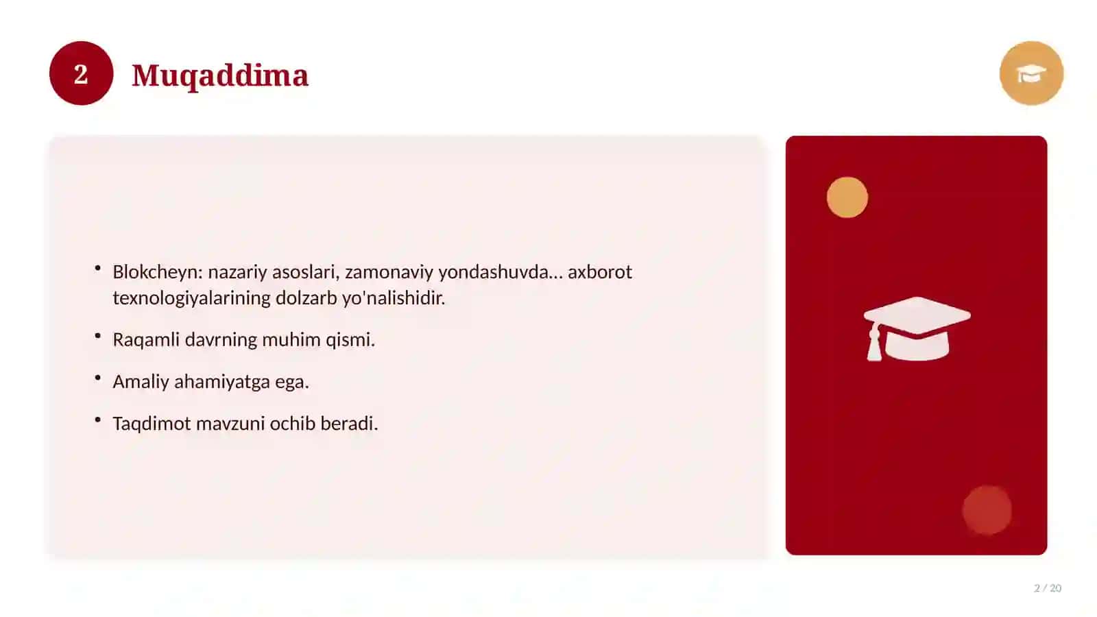 Blokcheyn: nazariy asoslari, zamonaviy yondashuvda (Kurs ishi) 2
