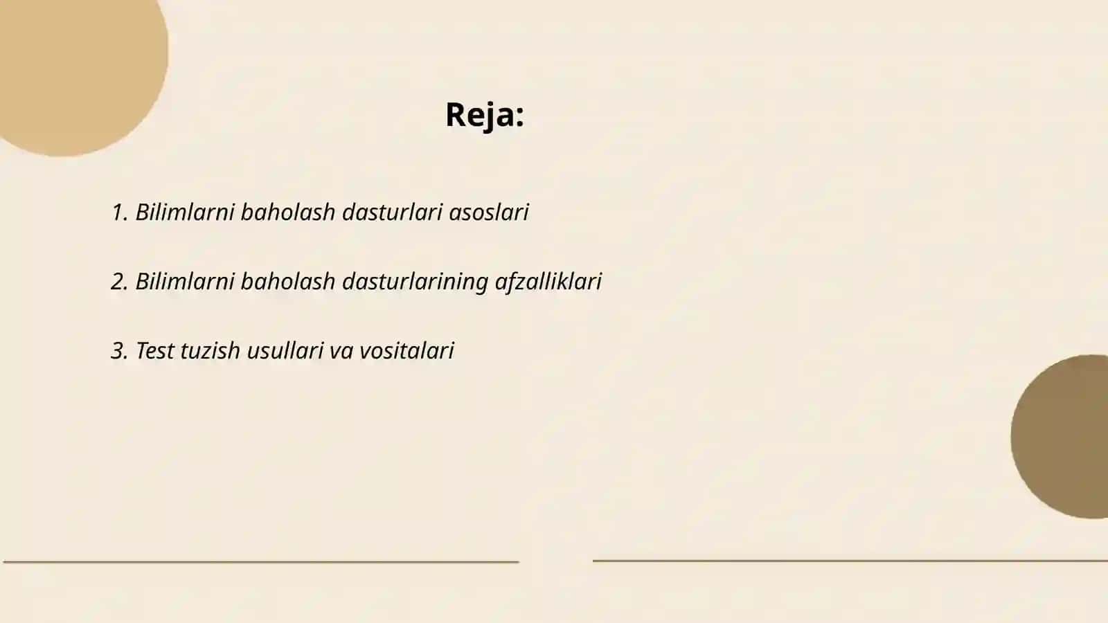 Bilimlarni baholash dasturlari 2