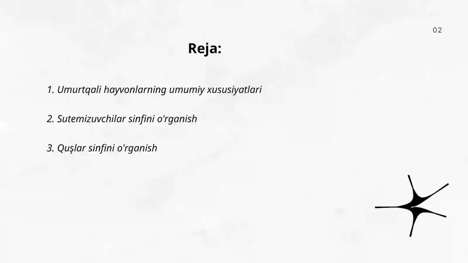 Umurtqali hayvonlar sinflarining masala va mashqlar yechish 2