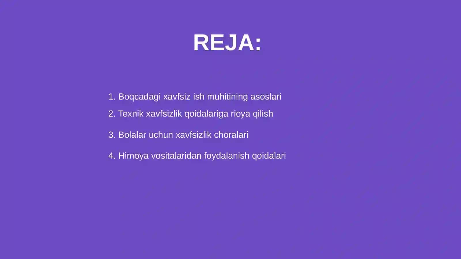 Boqcadagi xafsizlik texnikasi 2