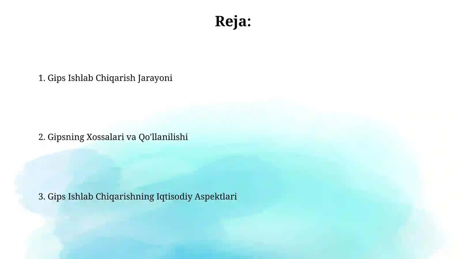 Gips ishlab chiqarish 2