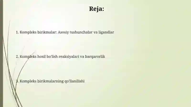 Kompleks birikmalar 2