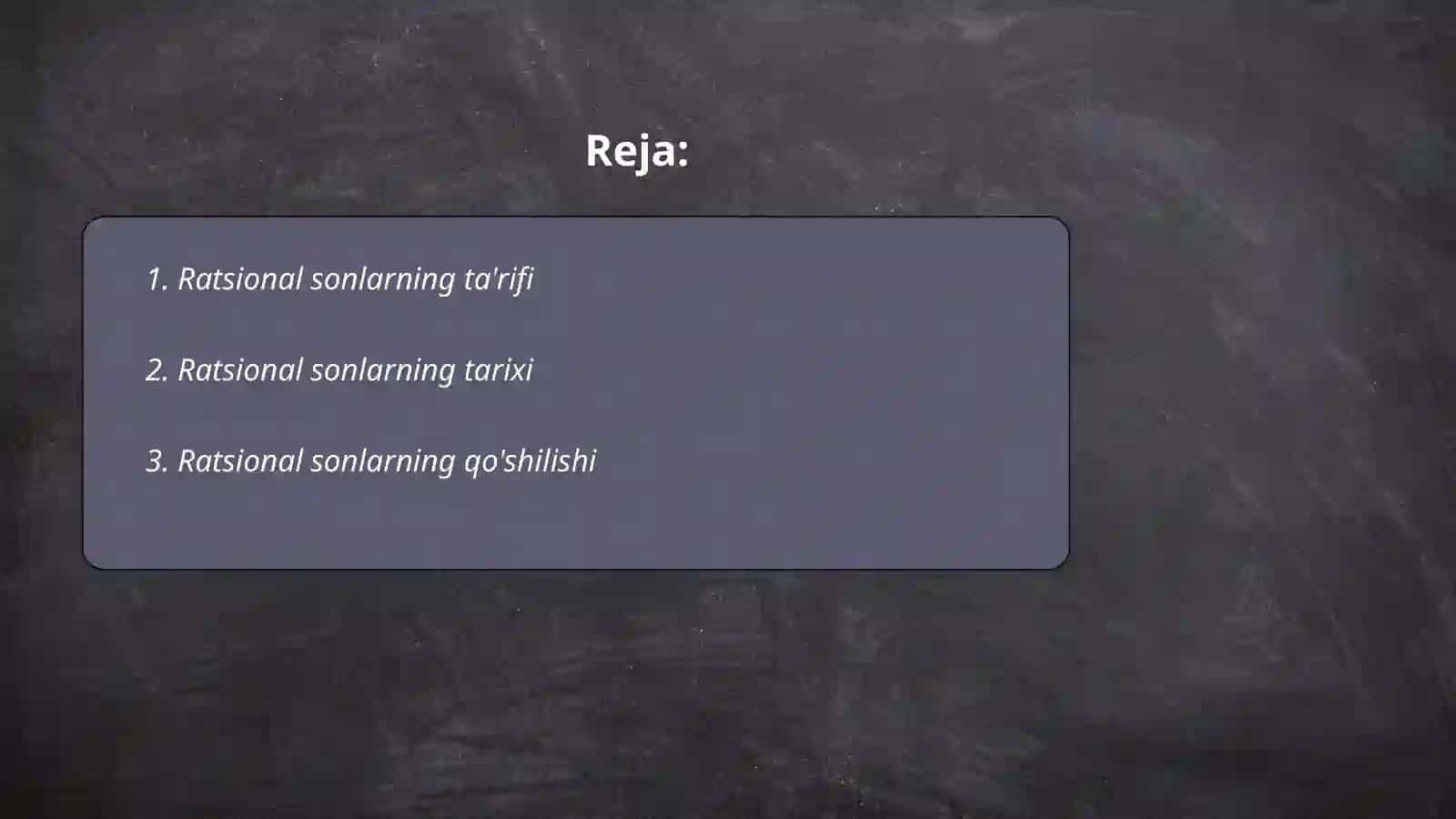 Ratsional sonlar 2