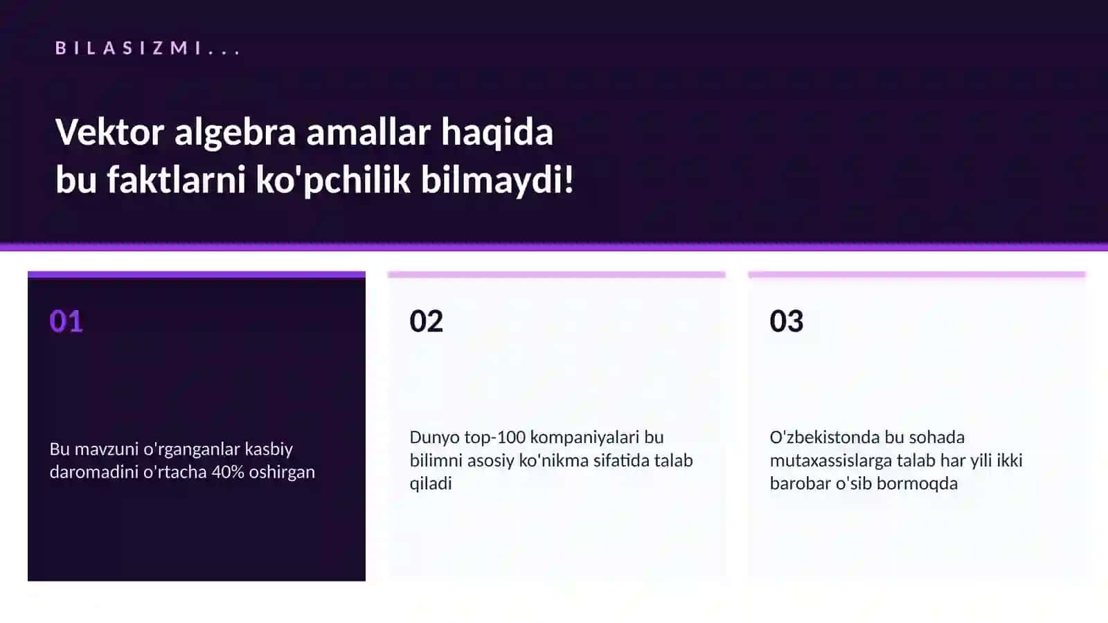 Vektor algebra amallar 2