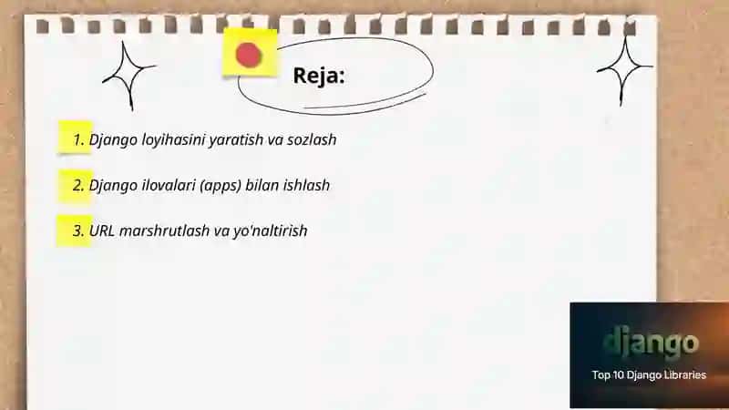 Pythonda Django kutubxonasi bilan ishlash 2
