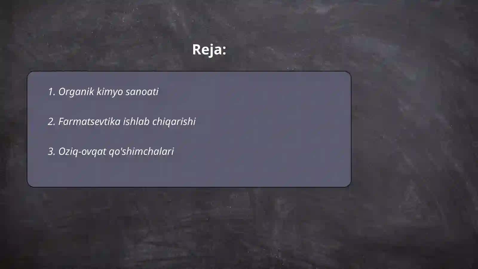 Organik birikmalarning qollanilishi 2
