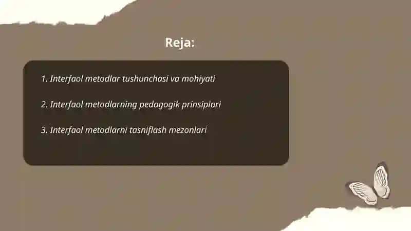 Interfaol metodlar va ularning tasnifi 2