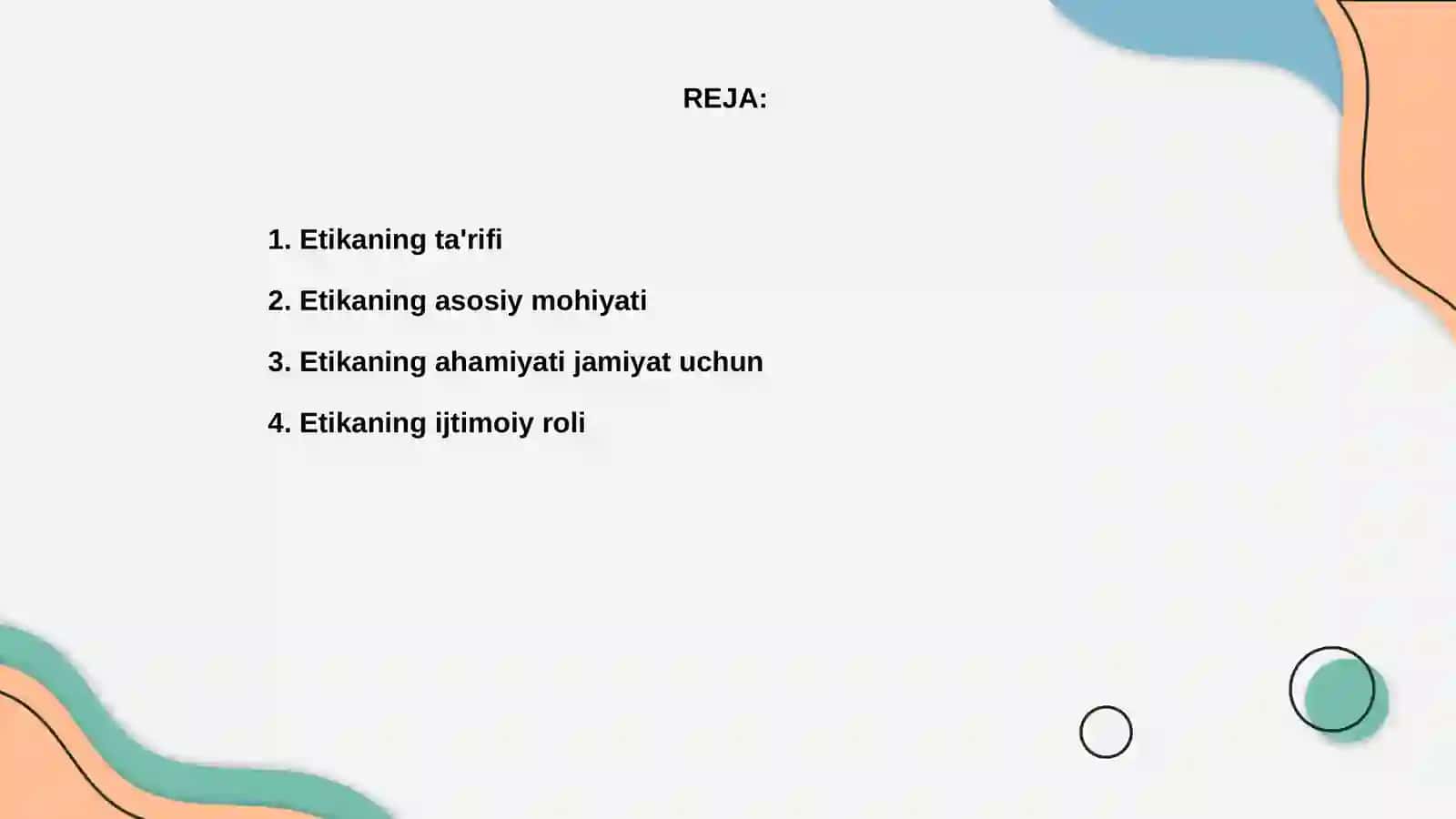 Etikaning mohiyati va ahamiyati 2
