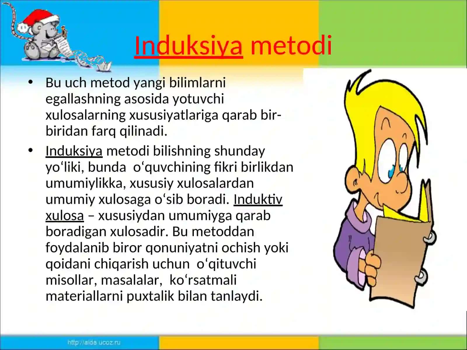 Induksiya, deduksiya, analogiya metodlari 2